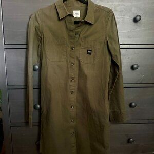 Vans Women's Olive Green Button-up dress Size XS